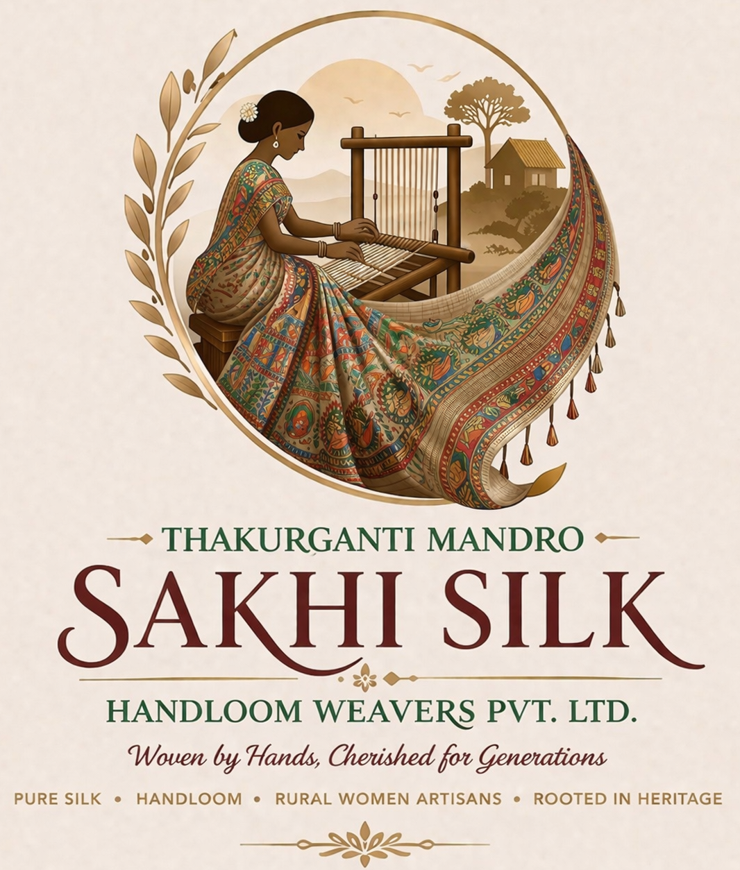 Sakhi Silk Handloom Weavers Logo